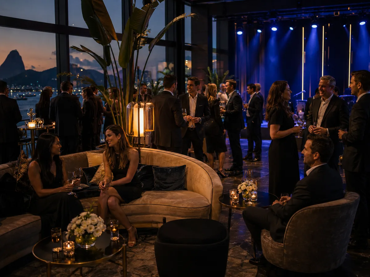 Evento corporativo sofisticado no Rio de Janeiro